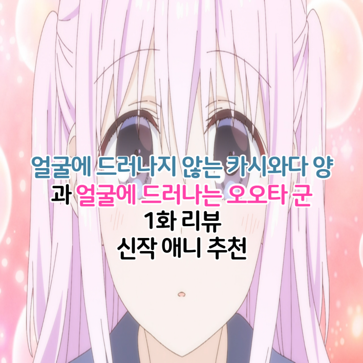  얼굴에 드러나지 않는 카시와다 양과 얼굴에 드러나는 오오타 군 애니 1화 줄거리 보는 곳 OTT