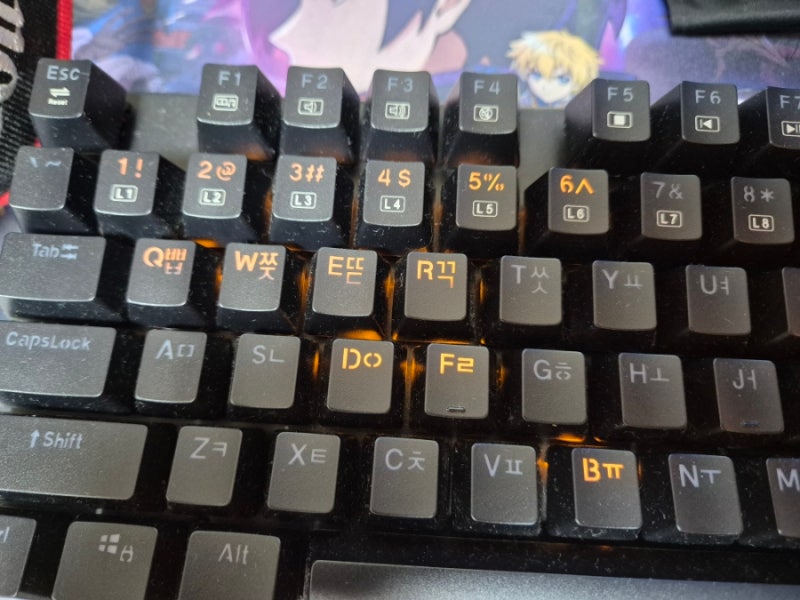 k590 앱코 기계식 키보드 LED 설정