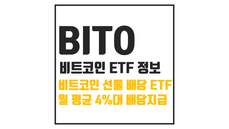  BITO : 비트코인 선물 월 배당 ETF 주가 및 정보