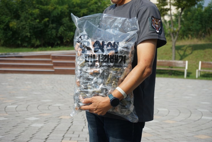 장거리운전 간식으로 추천 미프렌 삼색 미니꽈배기 대용량과자.