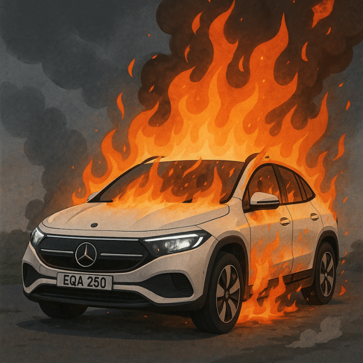 <b>벤츠 전기차</b> 수원 1800세대 아파트 주차장에서 다시 <b>화재</b>