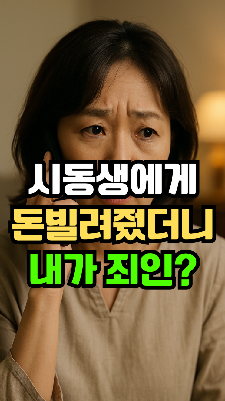 시동생에게 4000만원을 빌려줬더니, 외제차 뽑았습니다