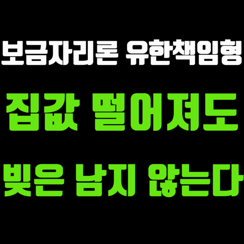보금자리론 유한책임형 해설: 내집마련의 부담을 줄이는 현명한 선택