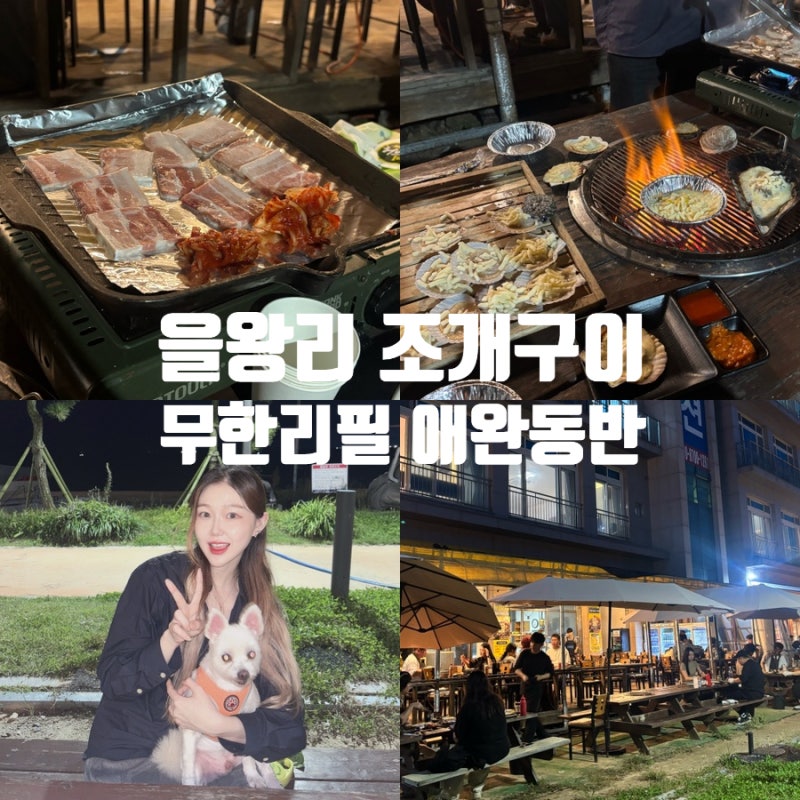 을왕리 조개구이 킹 맛집 내돈내산 무한리필 애견동반 가능
