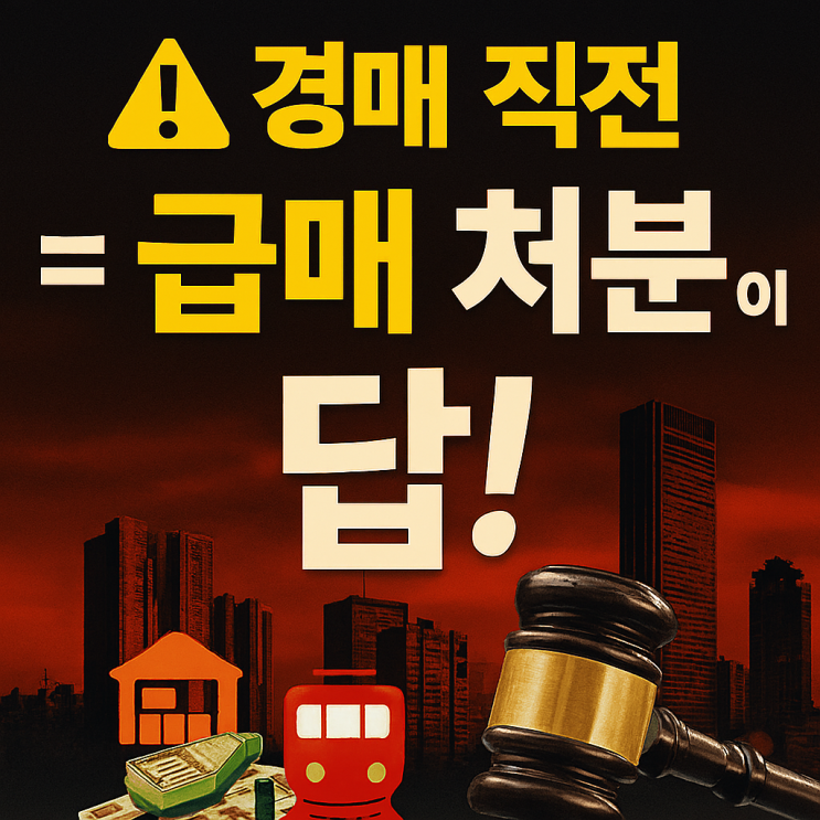  부동산이 경매 직전 단계라면, 가장 중요한 전략은 신속한 현금 확보입니다