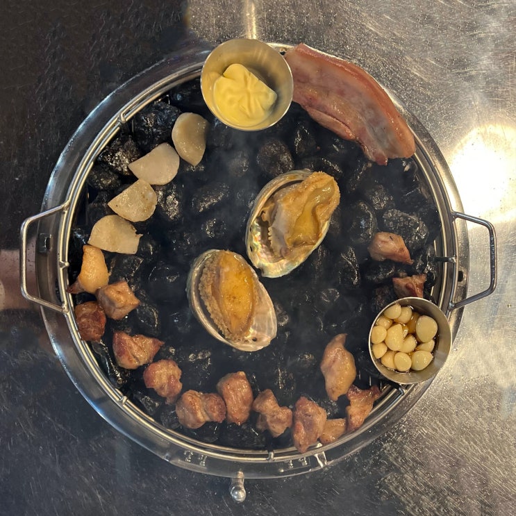 원종동 맛집 제주자갈녘｜삼겹살 전복 관자 자갈구이 한판