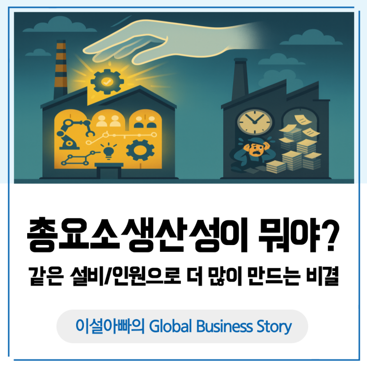  총요소생산성(TFP)의 개념과 중요성: 같은 설비·같은 인원으로 더 많이 만드는 비결