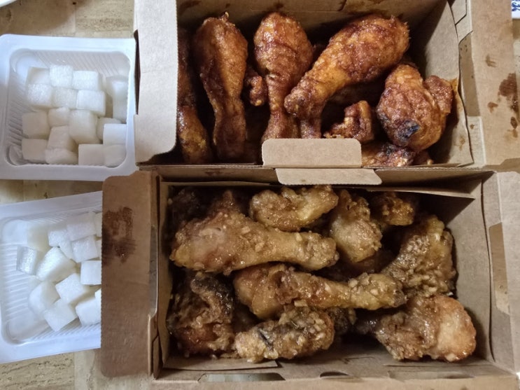  교촌치킨 허니갈릭치킨, 레드콤보 솔직후기