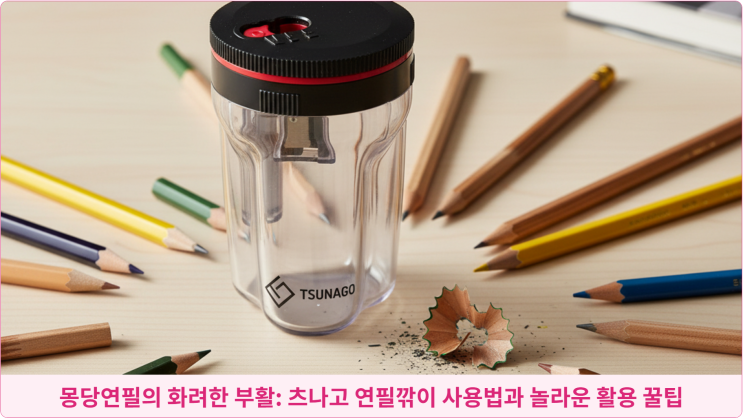  몽당연필의 화려한 부활: 츠나고 연필깎이 사용법과 놀라운 활용 꿀팁