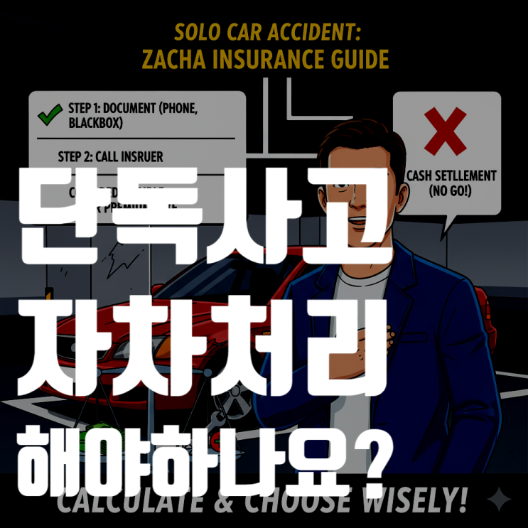 자동차 단독사고 자차처리 방법과 자기부담금, 보험료 할증 총정리