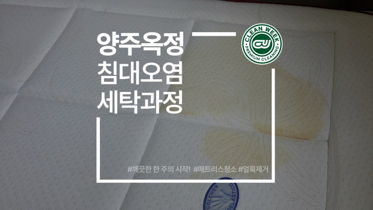  옥정매트리스청소 침대 오염과 얼룩 세탁 케어 방법