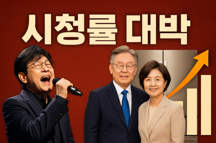 <b>조용필</b>·이재명 부부, 지상파와 종편 <b>시청률</b> 1위 나란히 석권!