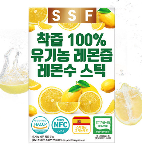  3+3] 총84포 NFC착즙 100% 유기농 레몬즙 레몬수 레몬원액 스틱 레몬물