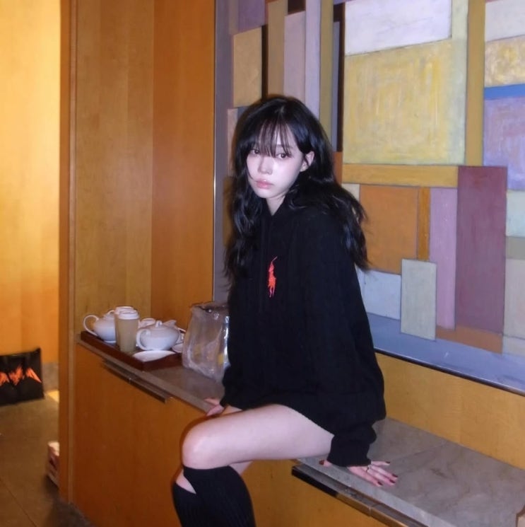  하이틴 무드 가득 ! 윈터 착용 폴로 랄프로렌 니트 케이블 후드