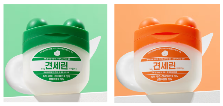  다이소 견세린 피부릴렉싱 vs 피부보습 비교