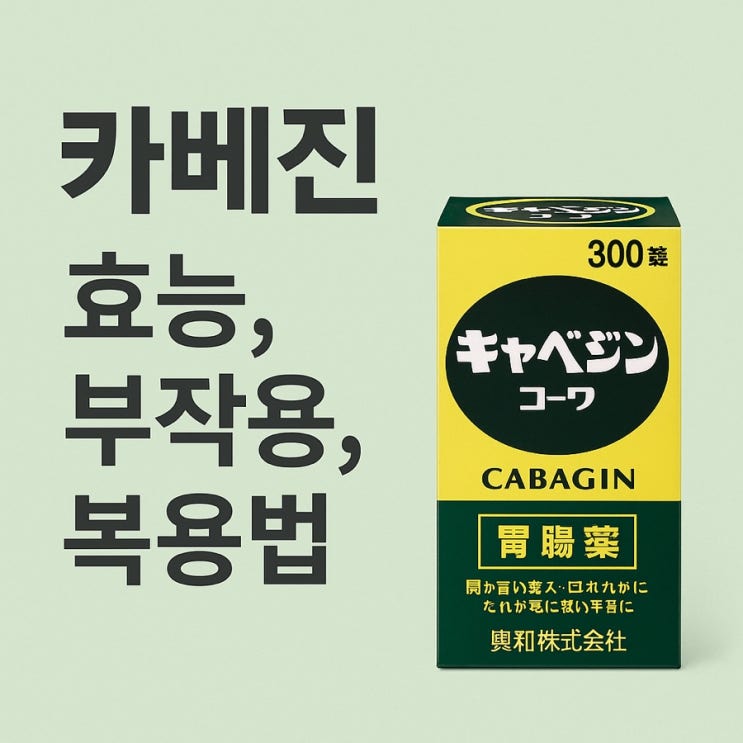  카베진 효능, 부작용, 복용법 총정리  위건강의 필수템 카베진 완벽 가이드!