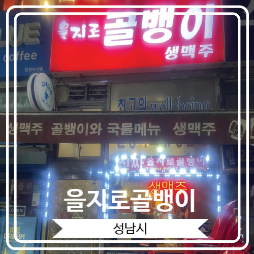  [을지로골뱅이] 분당 수내역 2차로 가기 좋은 노포 감성 술집