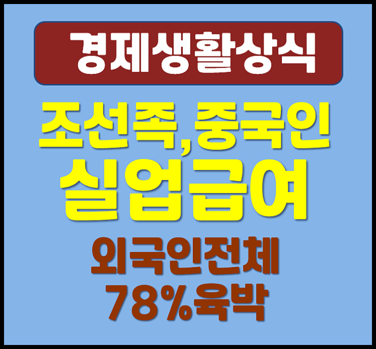  조선족 중국인 실업급여 518억원 외국인 전체 실업급여의 78% 육박
