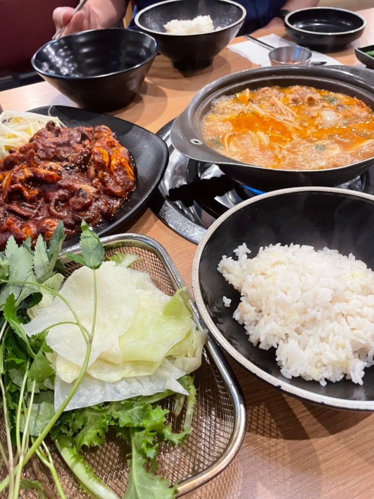  인천 송도 한식 맛집 <예향정> 방문기  쭈꾸미볶음 & 찌개 세트 후기