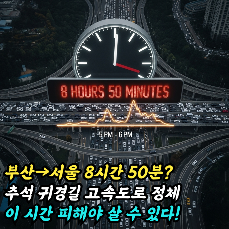 추석 <b>고속도로</b> 교통상황... 2025년 <b>귀경길</b> <b>정체</b> 피하는 꿀팁... 