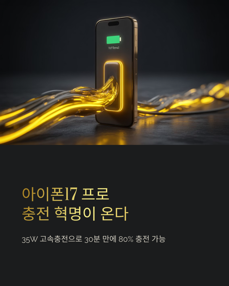  아이폰17 프로 충전 속도, 드디어 고속 충전 시대 개막?