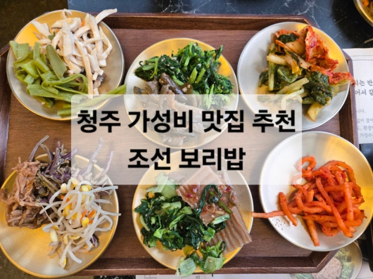  [청주 맛집] 조선 보리밥/가성비 청주 맛집 추천