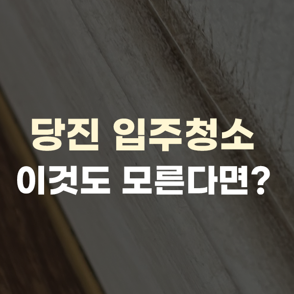  당진 입주청소, 새집의 첫날을 완벽하게 만드는 업체