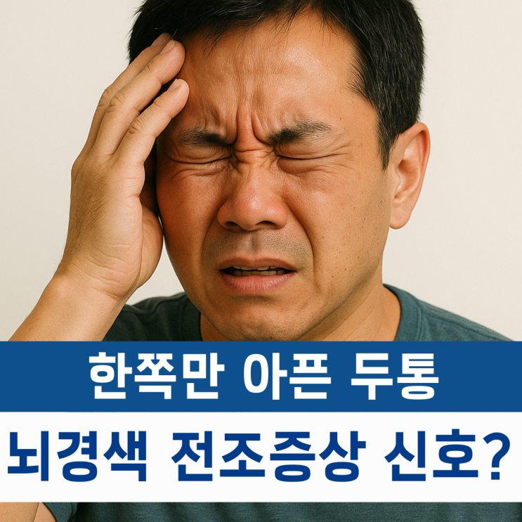  한쪽만 욱신거리는 두통, 뇌경색 전조증상 신호일 수 있습니다