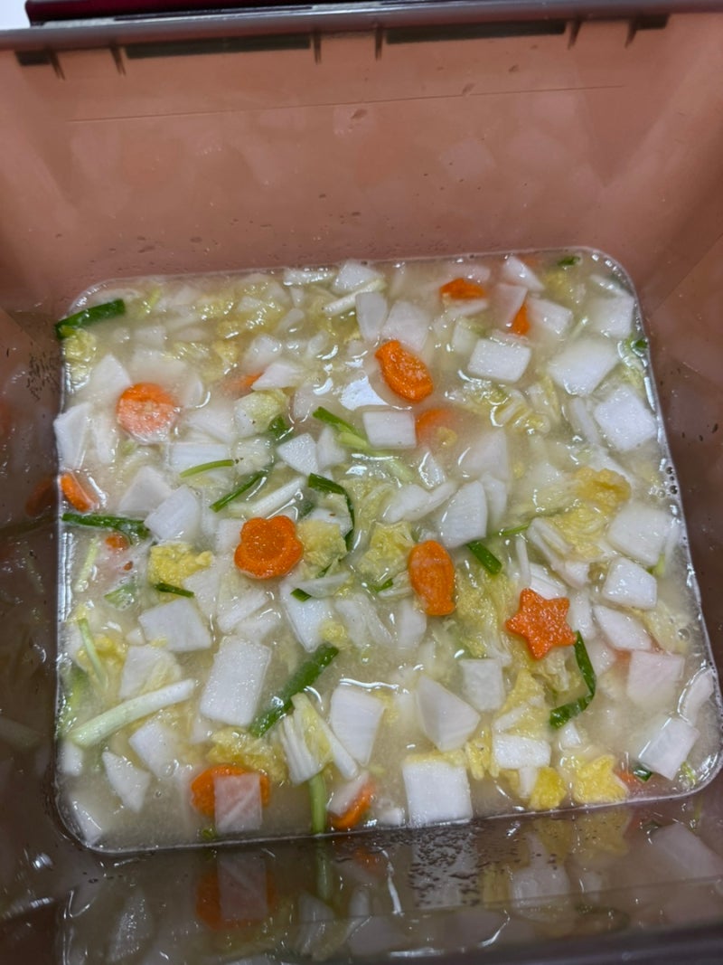 어린이 백김치 만들기 유아 백김치 레시피 안매운 김치 담구기