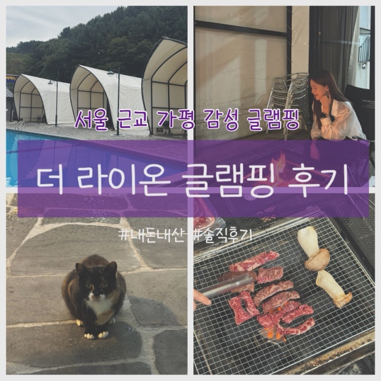  서울 근교 가평 더 라이온 글램핑 내돈내산 후기 (수영장, 뚜벅이 가능,감성 글램핑)