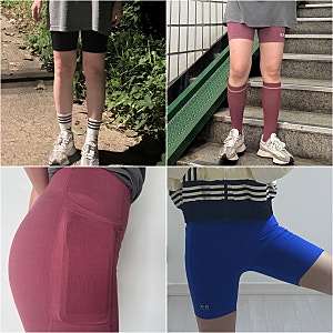 여성 러닝 레깅스 젝시믹스 주머니 있는 젤라 포켓 바이커 쇼츠 3.5부 5부