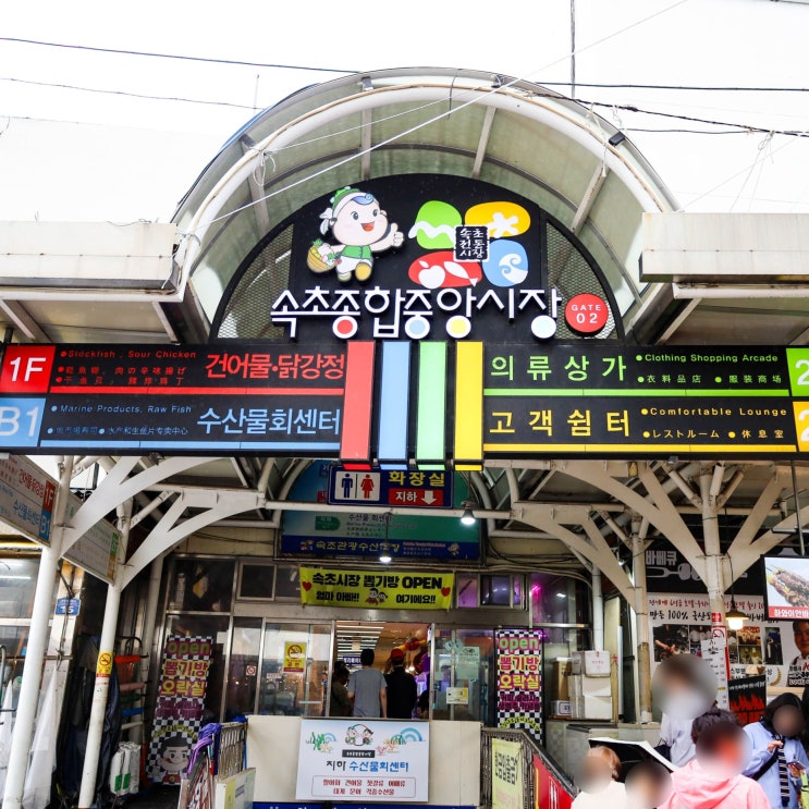  속초 중앙시장 주차장 꿀팁 먹거리 리스트 대게 술빵 닭강정