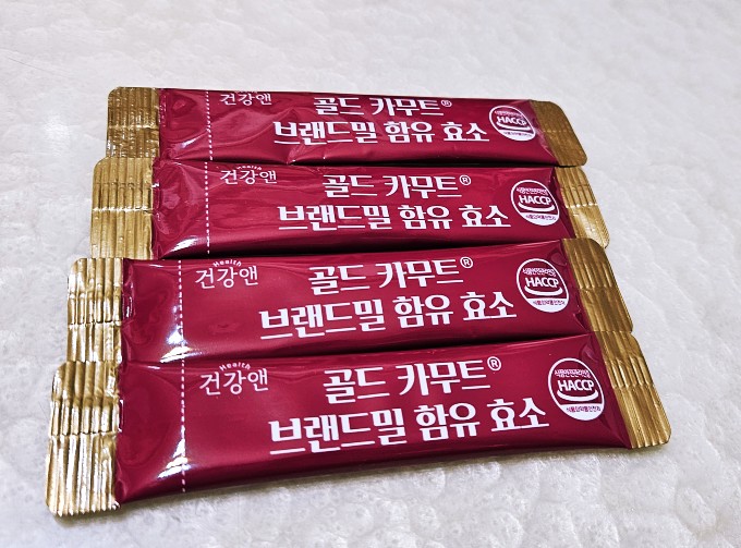   뱃살 고민에 구입한 식약처 인증 골드 카무트 브랜드밀 함유 효소, 솔직 후기