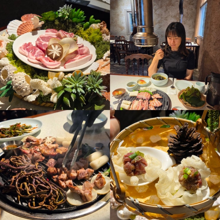 부산 광안리고기맛집 수영역 고기집 백목가든 프리미엄 지리산 흑돼지 다이닝