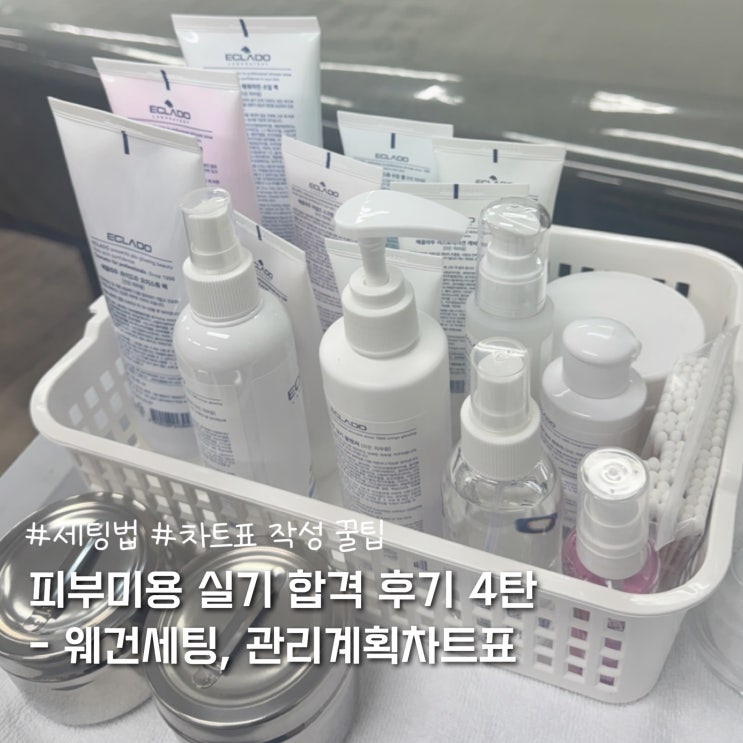  피부 미용 실기 합격 후기 4탄 ( 웨건세팅, 관리계획차트표 공유)
