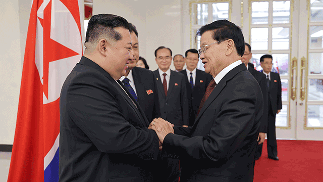 <b>김정은</b>-<b>라오스</b>대통령 <b>회담</b>