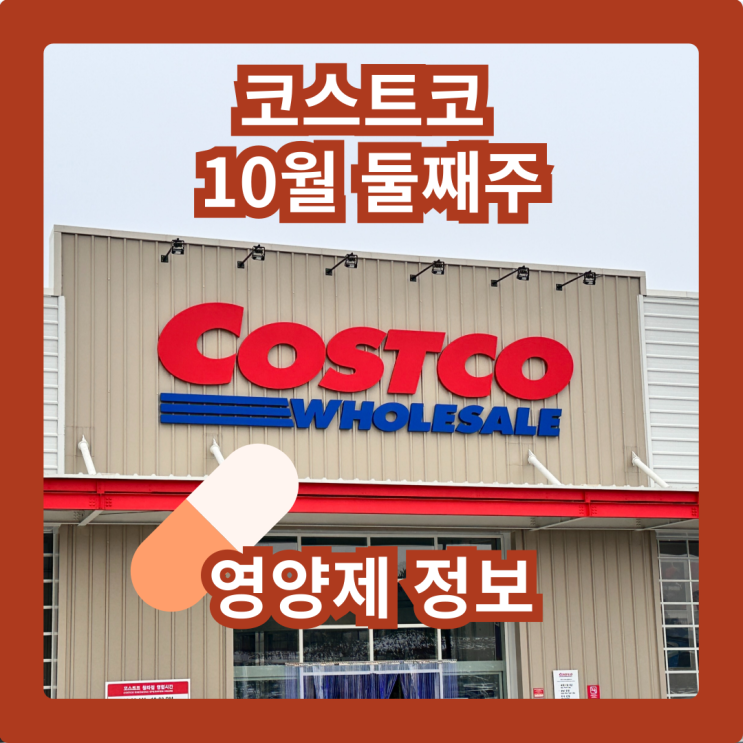  커남의 코스트코 청라점 10월 둘째주 영양제 추천