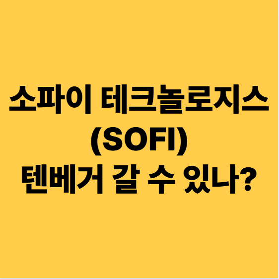  소파이 테크놀로지스 (SOFI) 미국주식 텐베거 갈 수 있나?
