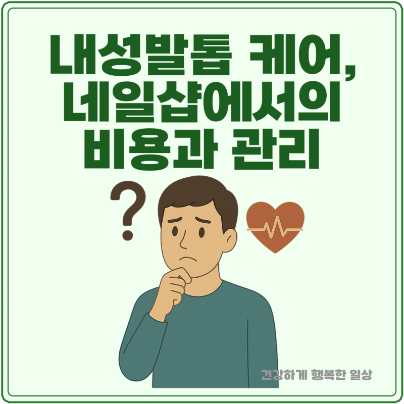 내성발톱 케어, 네일샵에서의 비용과 관리 주기 알아보기