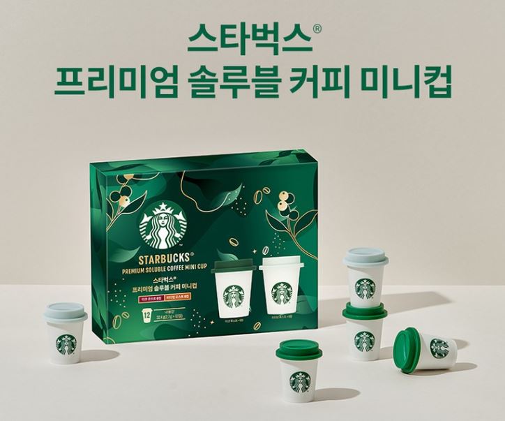  “스타벅스 미니컵 프리미엄 인스턴트 커피 12컵 세트 – 다크 & 미디엄 로스트 구성”