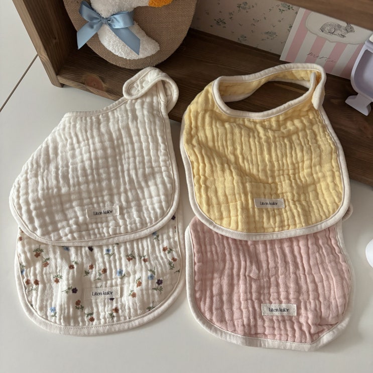  리뗀클로르 거즈빕 & 테리빕 아기 턱받이 내돈내산 후기