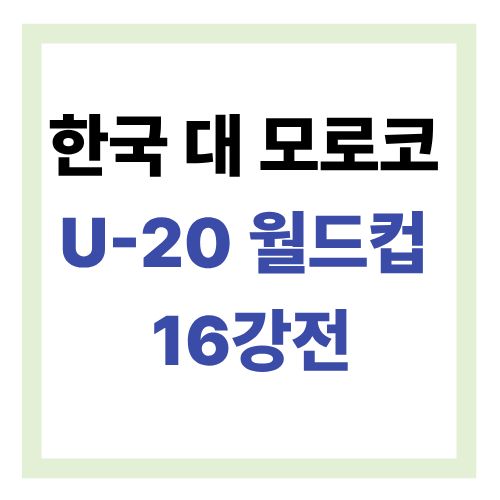한국 <b>U-20 월드컵 16강</b>, ‘강호 모로코’ 넘고 8강 기적... 