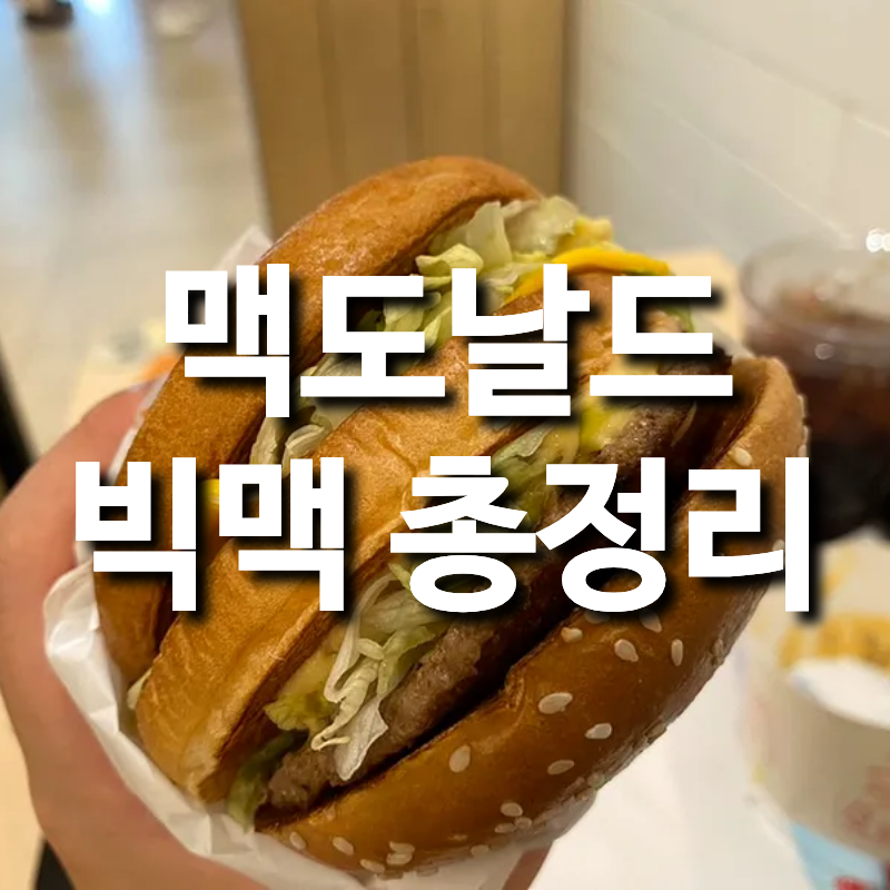 맥도날드 빅맥 단품, 세트 가격 칼로리 맛 2025년 총정리