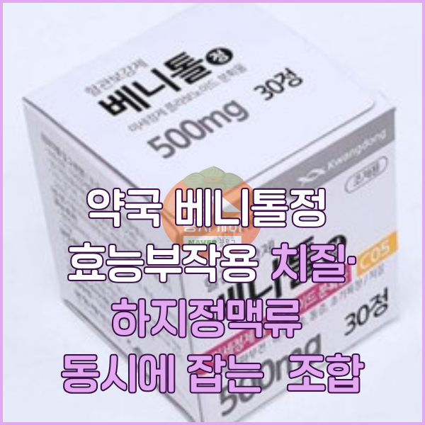 약국 베니톨정 효능부작용 치질·하지정맥류 동시에 잡는 플라보노이드 조합