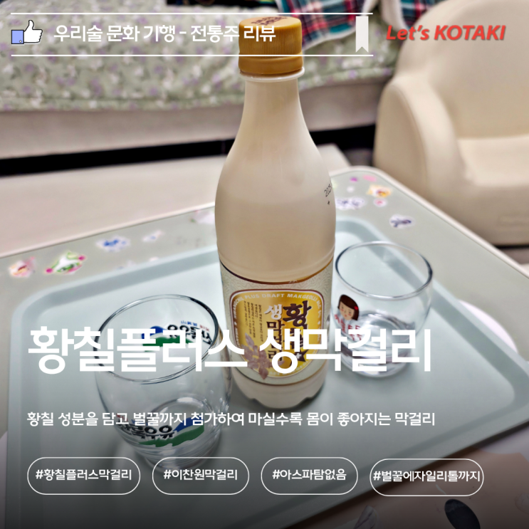  전통주 리뷰 | 황칠플러스 생막걸리 몸에 좋은 우리 술