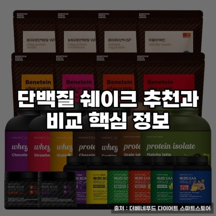  몸좀 키워볼까? 단백질 쉐이크 추천과 비교 핵심 정보