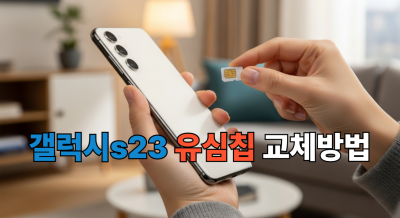 갤럭시S23 유심칩 교체방법