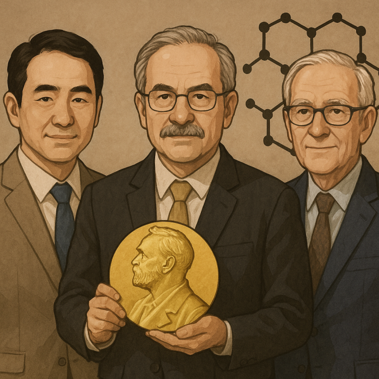 2025 <b>노벨 화학상</b>, ‘<b>금속</b>-<b>유기 골격체</b>(MOFs)’의 세... 
