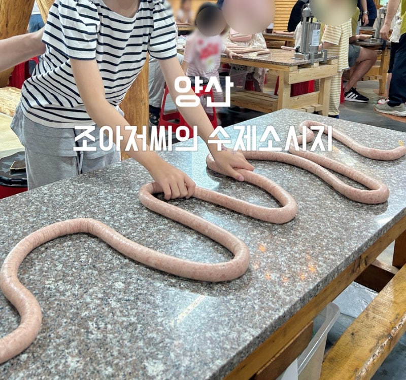 경주근교 양산 조아저씨의 수제소시지에서 피자 + 소세지만들기 아이체험