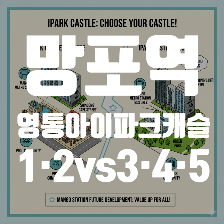  망포역 영통아이파크캐슬, 1·2단지 vs 3·4·5단지 전격 비교! 2025년 최신 정보 총정리